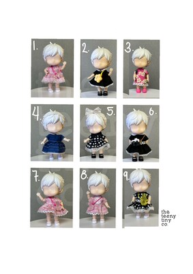 miniature dress doll clothes ob11 Lati white YMY mini dress - image2